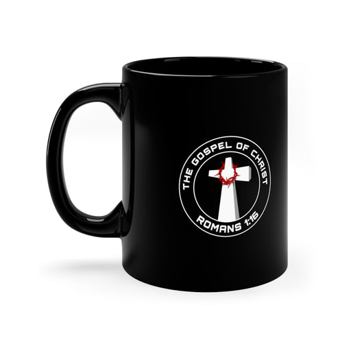 Romans 1:16 11oz Black Mug